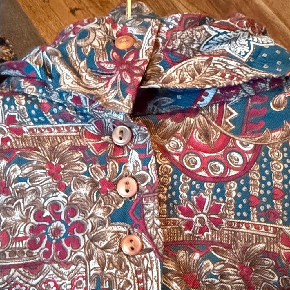 Pendleton Women's Red and Blue Patterned Blouse #… - image 5